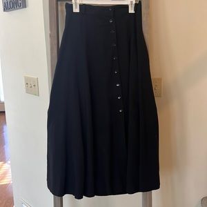 Black button down skirt